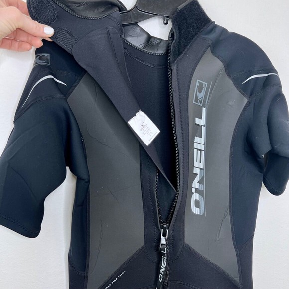 O’Neill Wetsuit Men Medium Hammer 2/1 mm Short Sleeve Spring Suit Black Back Zip - Picture 8 of 9